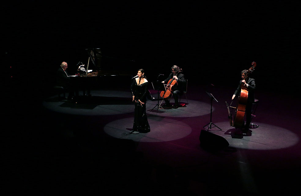 Christelle Loury et son trio piano, contrebasse et violoncelle au Skenet'Eau en 2019