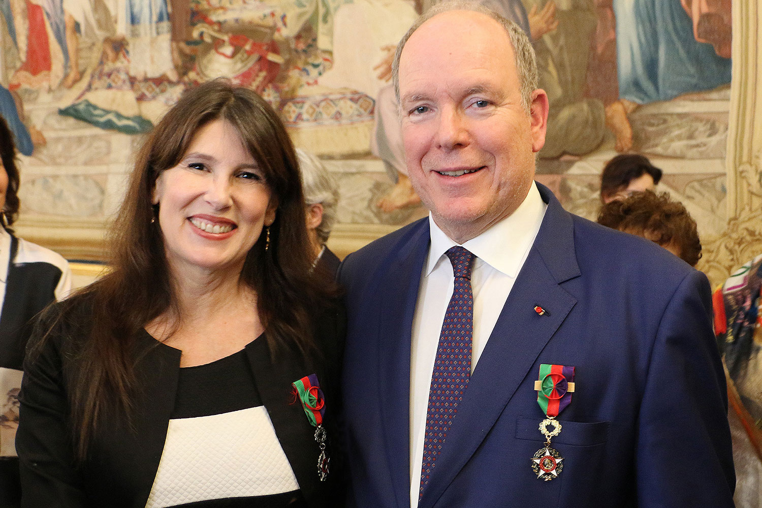 Christelle Loury avec le Prince Albert II de Monaco