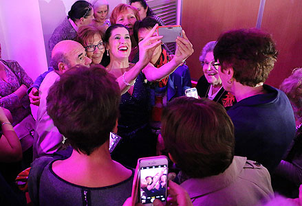 Christelle Loury avec son public