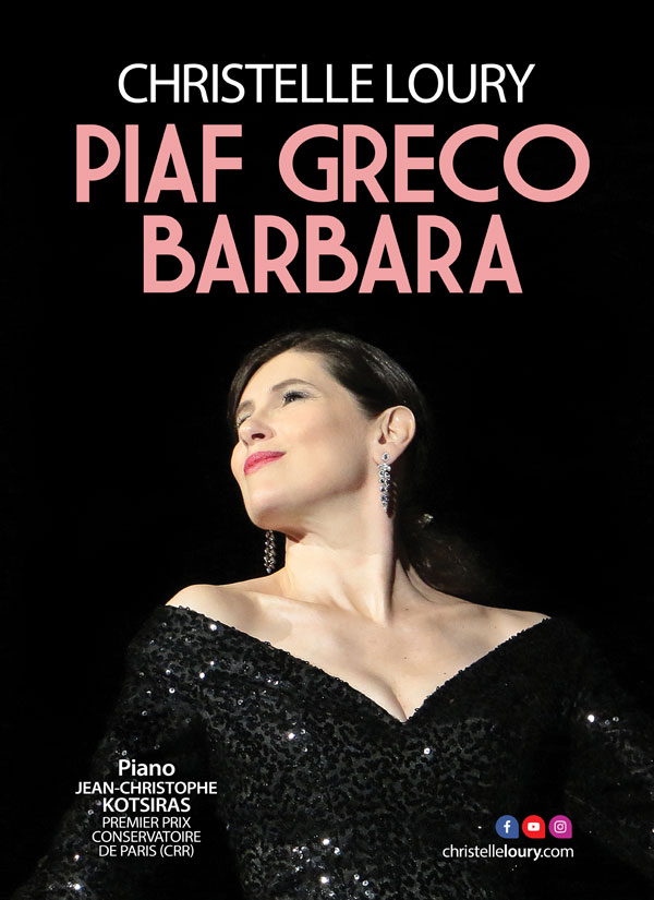 Affiche Christelle Loury Edith Piaf Juliette Gr�co Barbara
