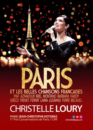 Affiche Christelle Loury Paris et les belles chansons françaises
