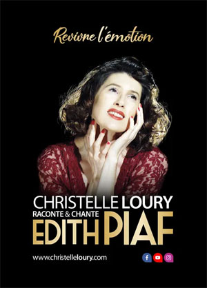 Affiche Christelle Loury raconte et chante Edith Piaf